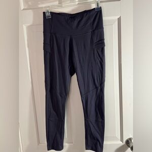 Stio Gray Performance Leggings with Side Pockets